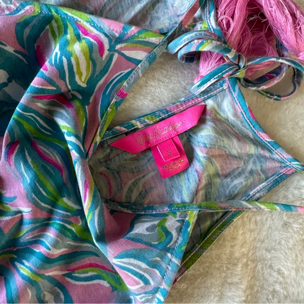 Lilly Pulitzer Margot Swing Dress Pelican Pink Off The Scales Size Small - Picture 11 of 12